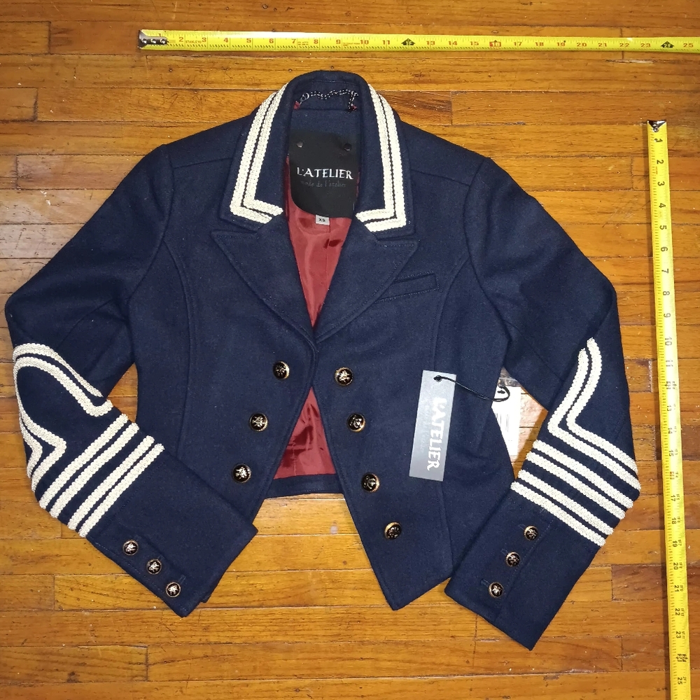 L'ATELIER military Style Wool Jacket